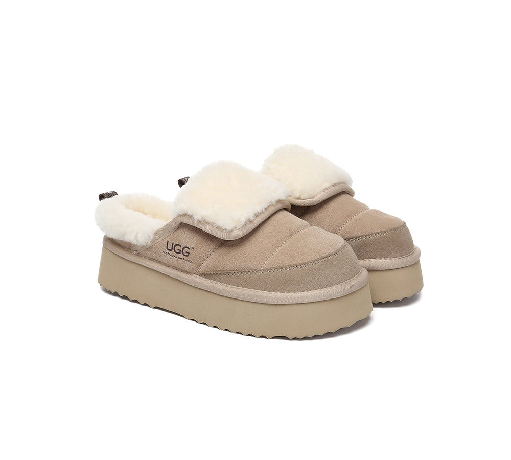 AUSTRALIAN SHEPHERD® UGG Slippers Sheepskin Wool Platform Theia-PEROZ Accessories
