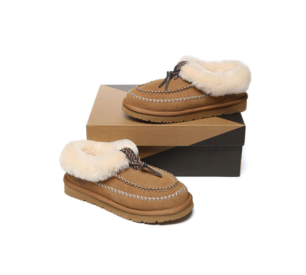 AUSTRALIAN SHEPHERD® UGG Slippers Sheepskin Wool Ankle Casual Draco Moccasins-PEROZ Accessories