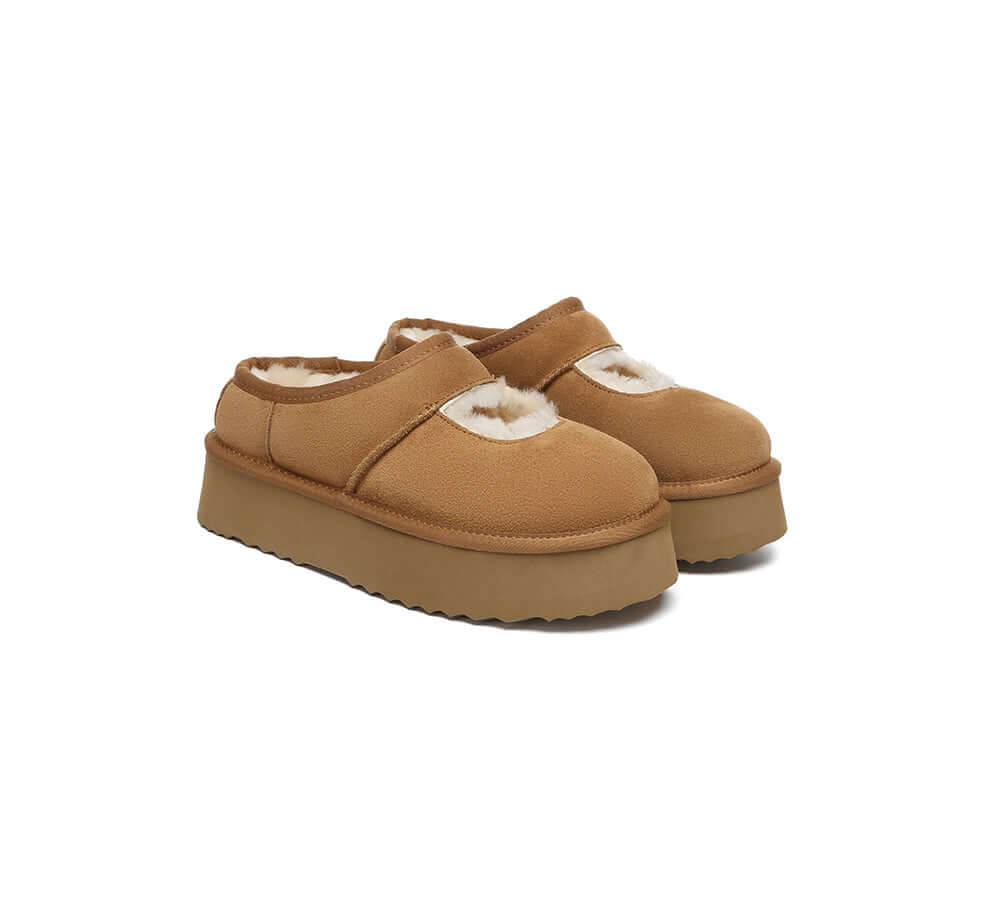 AUSTRALIAN SHEPHERD® UGG Slippers Sheepskin Wool Ankle Platform Carmella-PEROZ Accessories