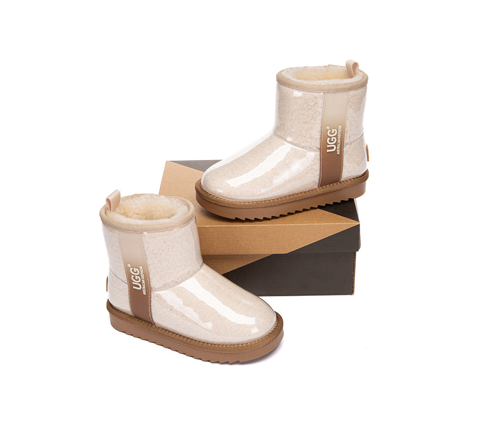 AUSTRALIAN SHEPHERD UGG Boots Kids Clear Waterproof Shearling Coated Neo-UGG Boots-PEROZ Accessories