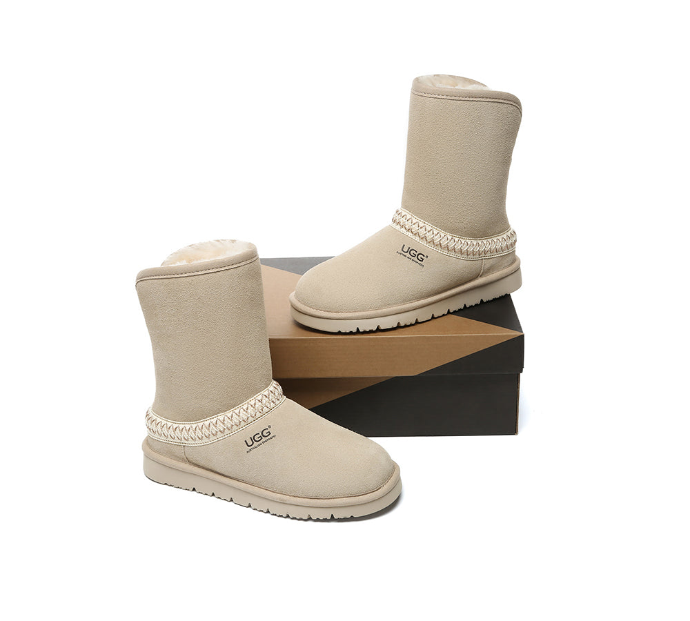 AUSTRALIAN SHEPHERD® UGG Boots Sheepskin Wool Knitted Isleen-PEROZ Accessories
