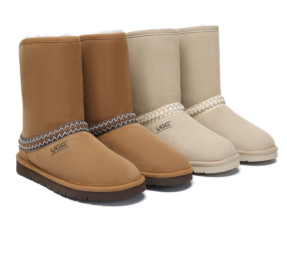 AUSTRALIAN SHEPHERD® UGG Boots Sheepskin Wool Knitted Isleen-PEROZ Accessories