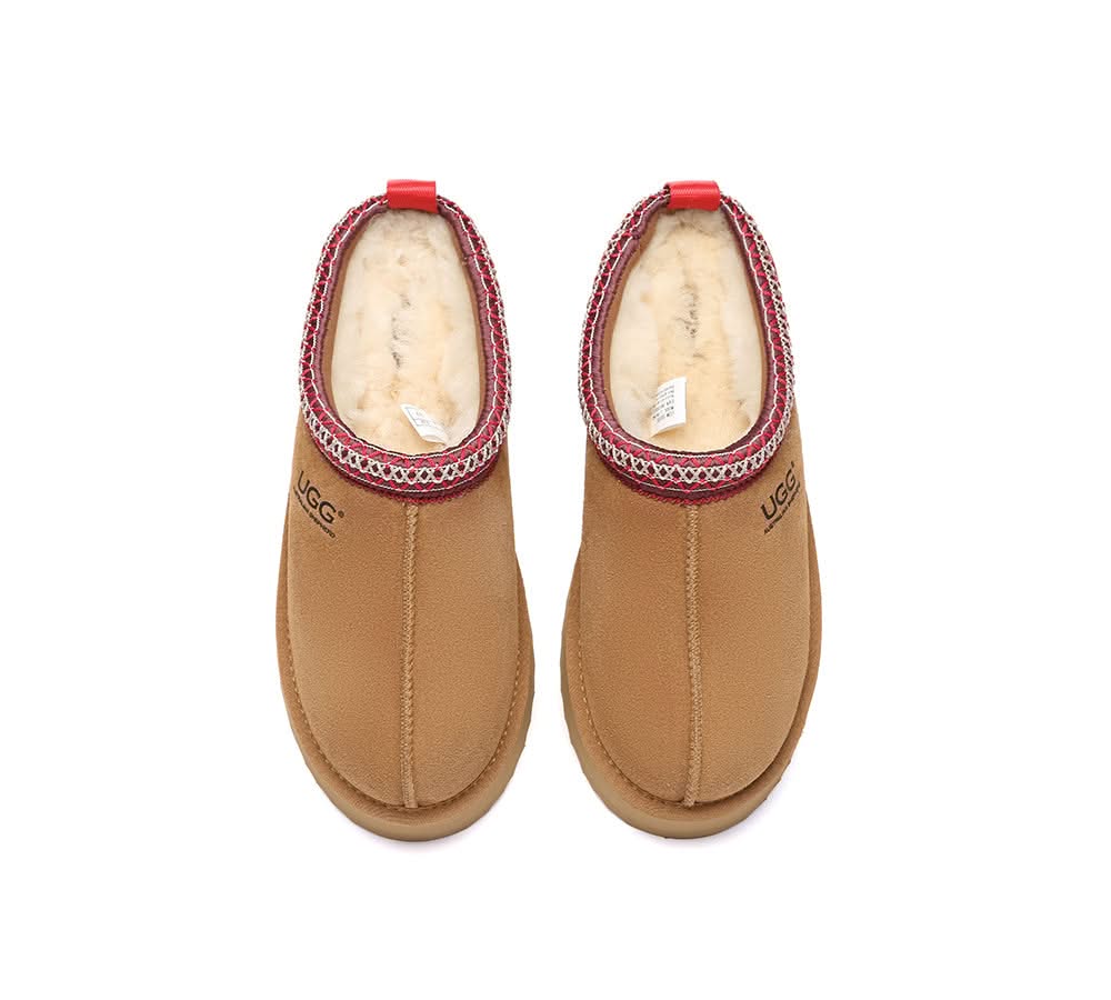 AUSTRALIAN SHEPHERD UGG Slippers Sheepskin Wool Ankle Platform Tazzy Tay