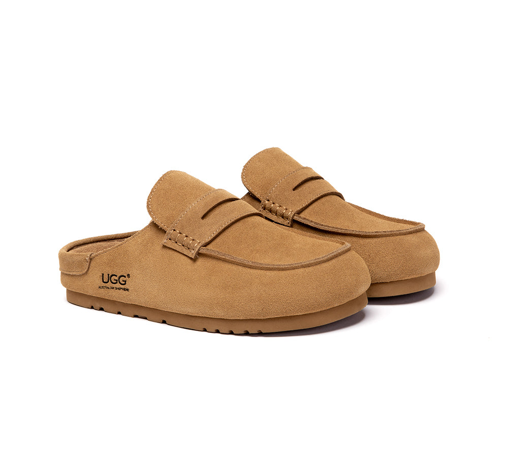 AUSTRALIAN SHEPHERD Unisex Suede Slip On Casual Mules Casten