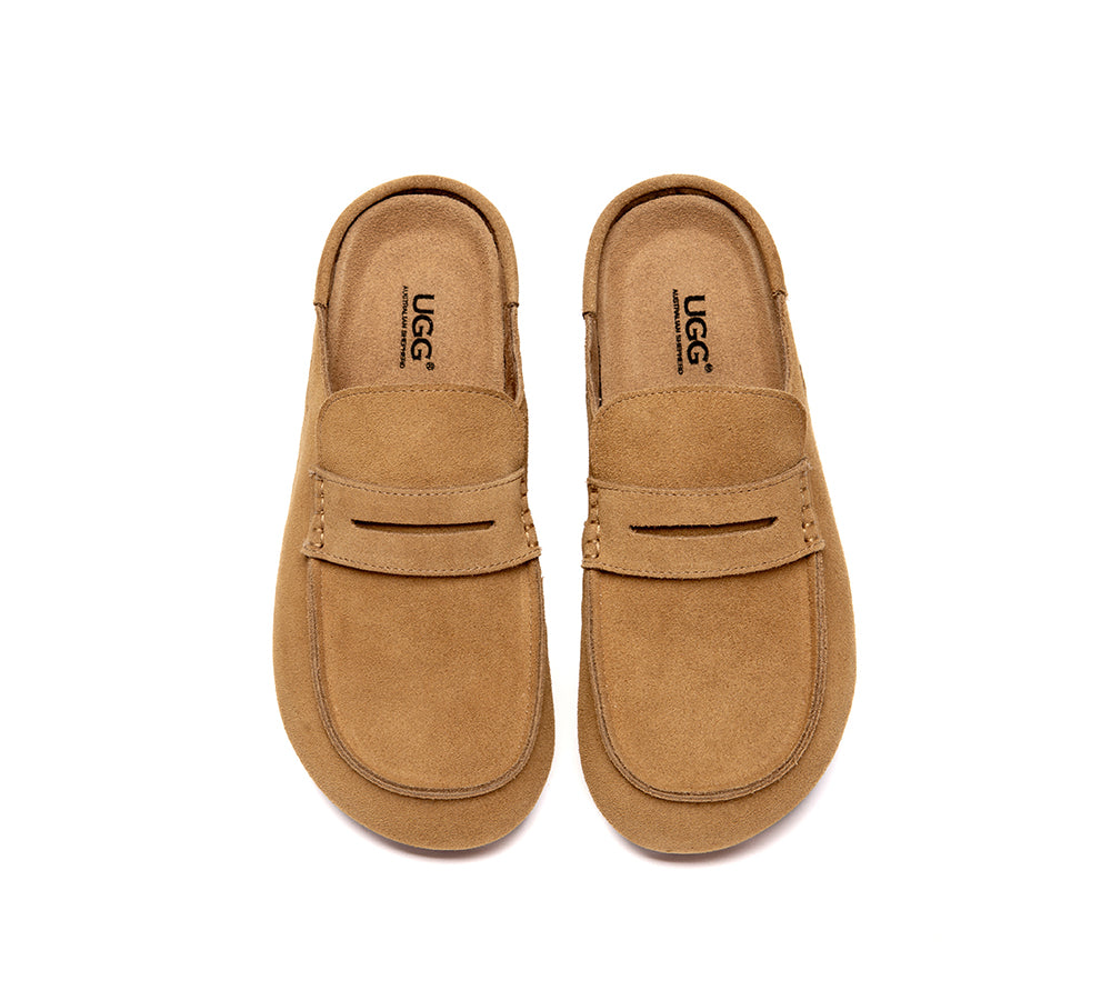 AUSTRALIAN SHEPHERD Unisex Suede Slip On Casual Mules Casten