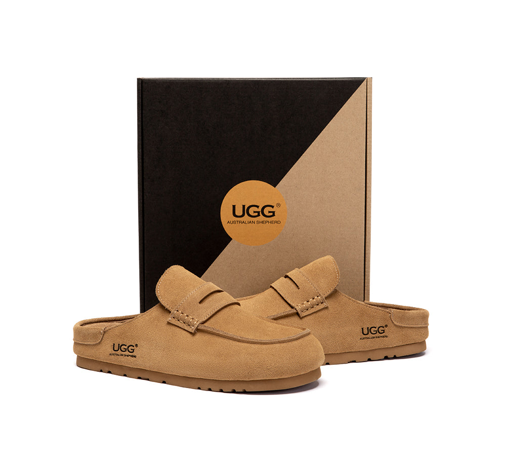 AUSTRALIAN SHEPHERD Unisex Suede Slip On Casual Mules Casten