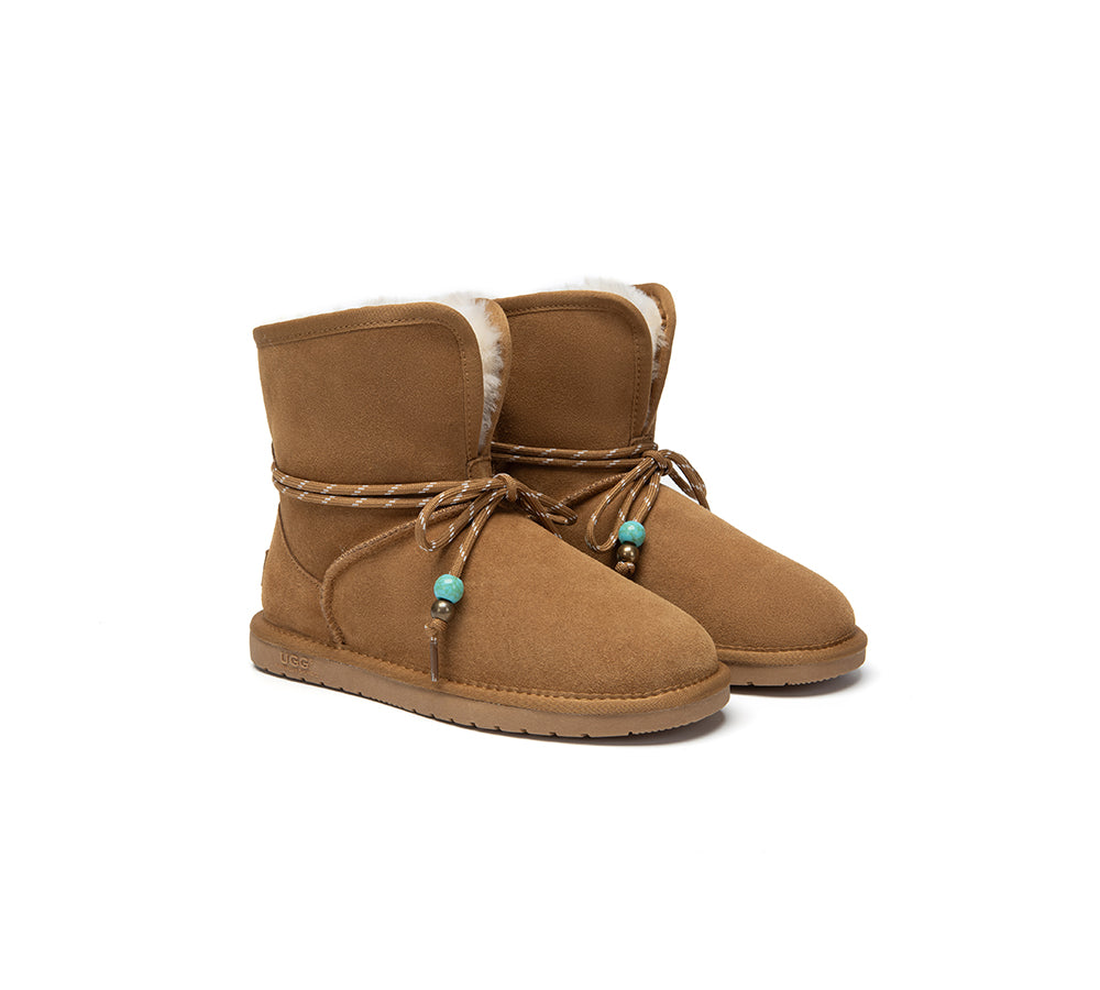 AUSTRALIAN SHEPHERD® 2-Way Style UGG Boots Women Sheepskin Wool Adjustable Strap Carlos-PEROZ Accessories