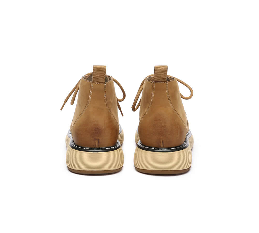 EVERAU® Men Boots Leather Lace Up Casual Shoes Kaarlo-PEROZ Accessories