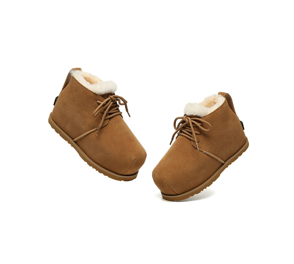 UGG EVERAU® UGG Boots Women Sheepskin Wool Ankle Lace-Up Euro Loaf Paxton-PEROZ Accessories