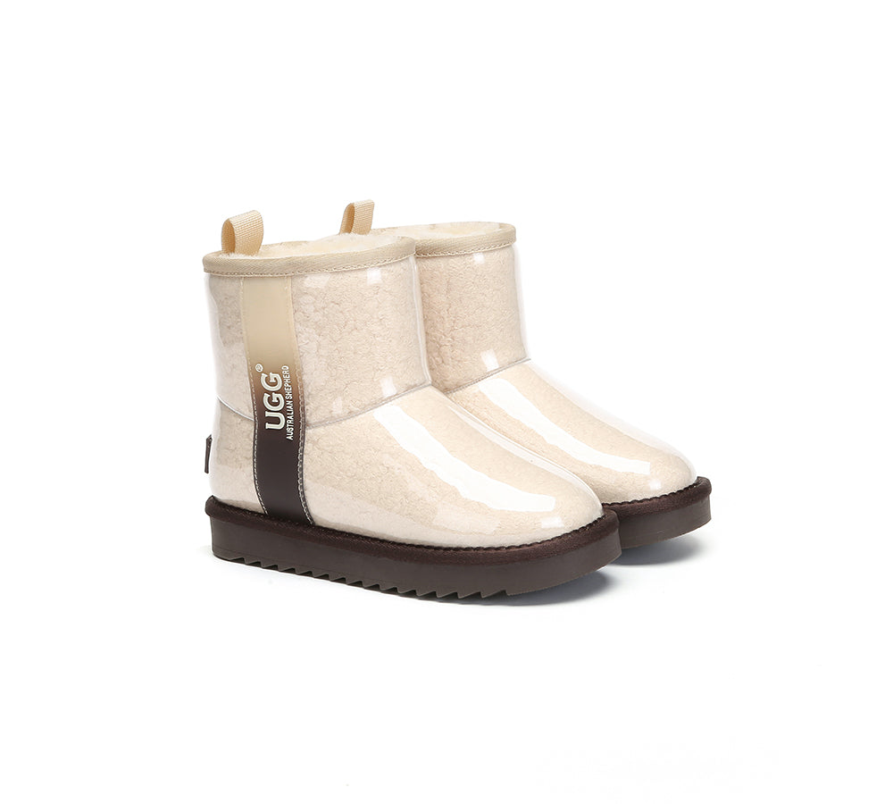 AUSTRALIAN SHEPHERD UGG Boots Kids Clear Waterproof Shearling Coated Neo-UGG Boots-PEROZ Accessories