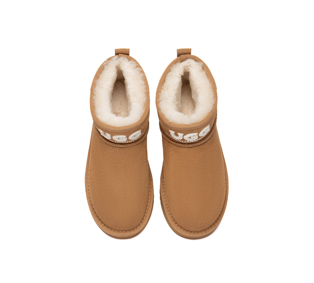 AUSTRALIAN SHEPHERD UGG Boots Sheepskin Wool Ankle Mini Helia