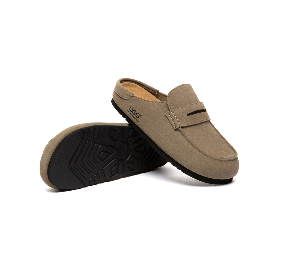 AUSTRALIAN SHEPHERD Unisex Suede Slip On Casual Mules Casten