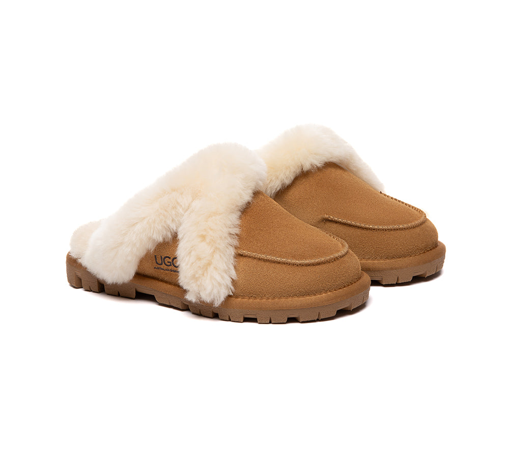 AUSTRALIAN SHEPHERD UGG Slippers Sheepskin Wool Shearling Doria