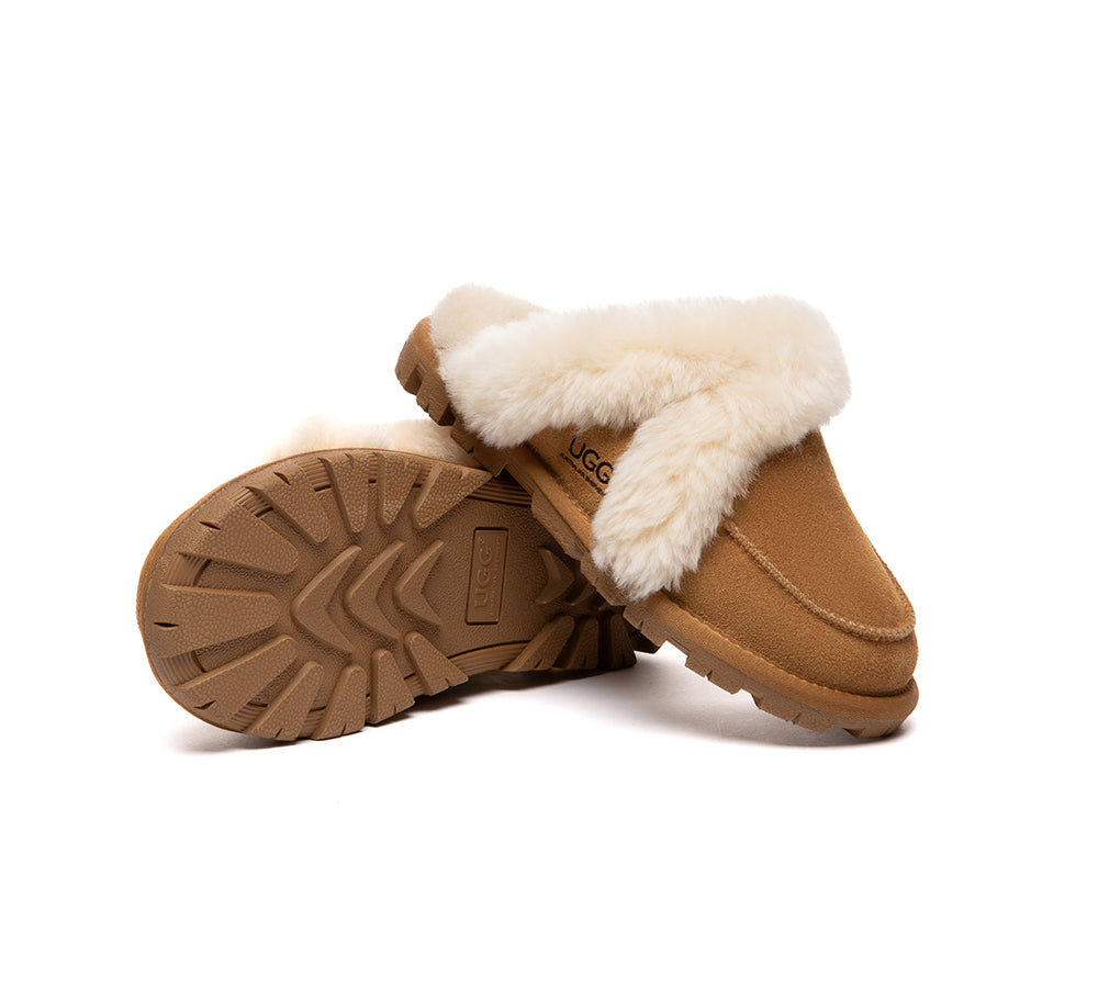 AUSTRALIAN SHEPHERD UGG Slippers Sheepskin Wool Shearling Doria