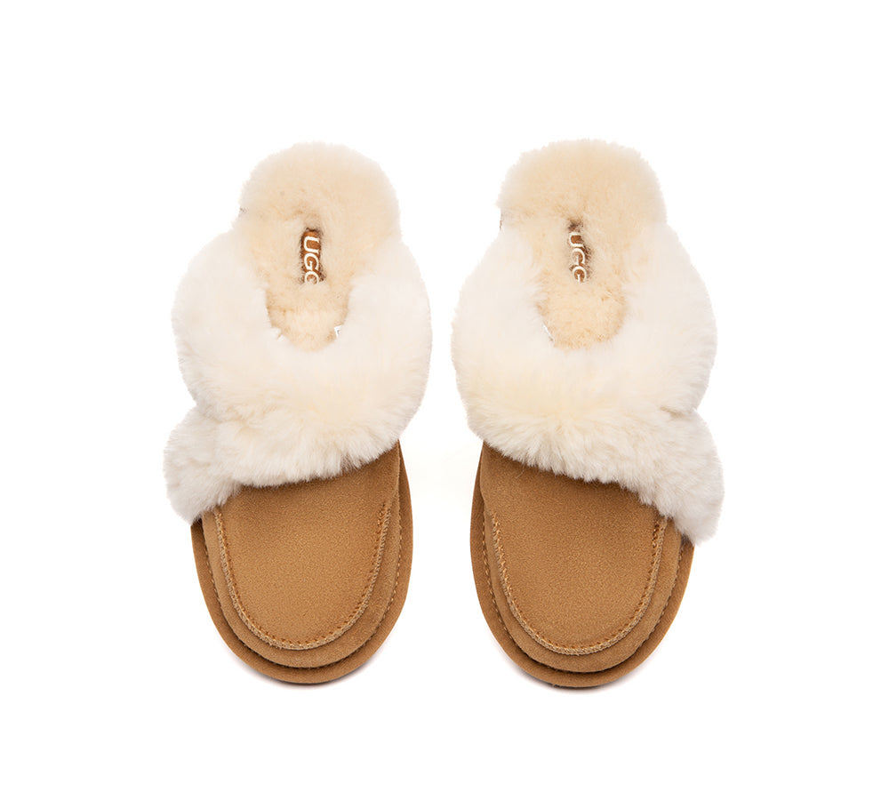 AUSTRALIAN SHEPHERD UGG Slippers Sheepskin Wool Shearling Doria