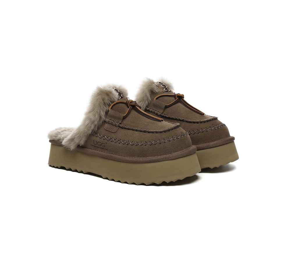AUSTRALIAN SHEPHERD® UGG Slippers Women Sheepskin Wool Platform Sammy-PEROZ Accessories