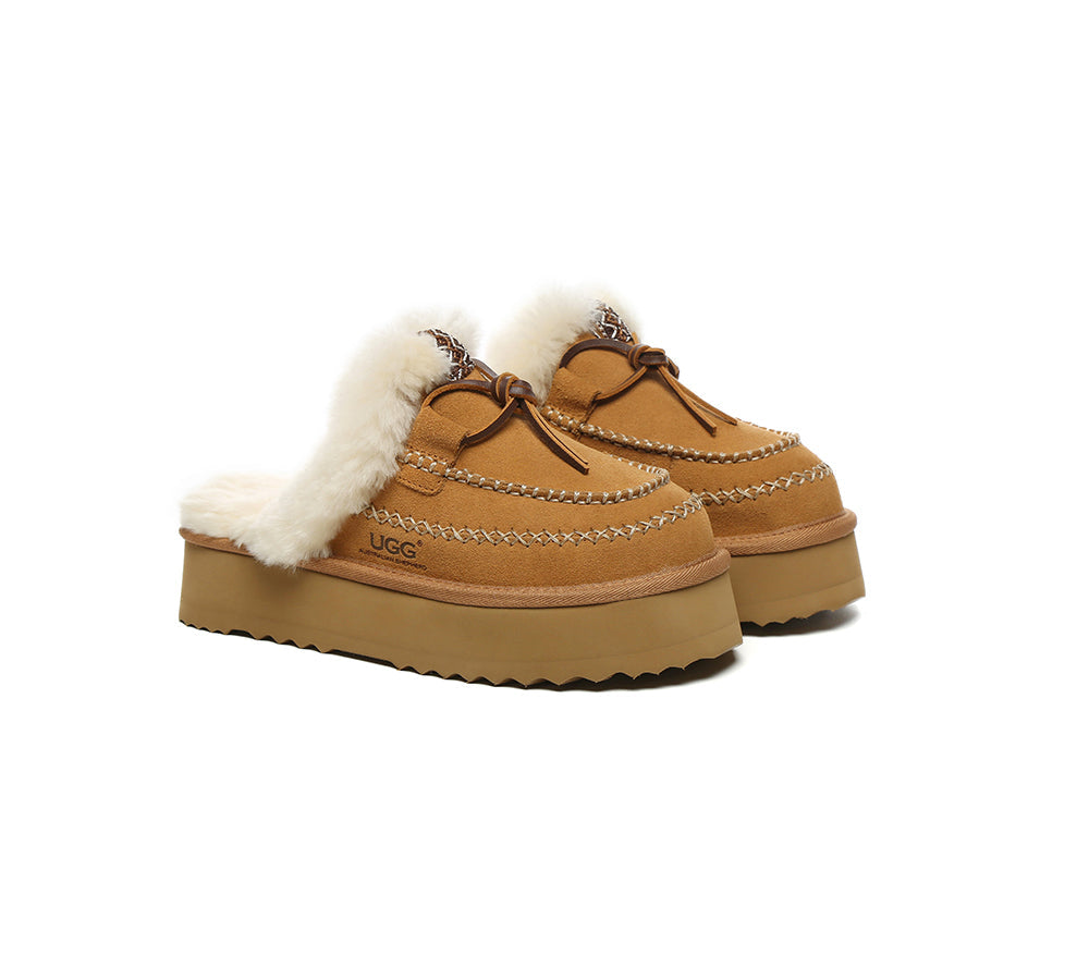 AUSTRALIAN SHEPHERD® UGG Slippers Women Sheepskin Wool Platform Sammy-PEROZ Accessories
