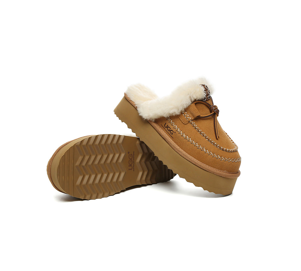 AUSTRALIAN SHEPHERD® UGG Slippers Women Sheepskin Wool Platform Sammy-PEROZ Accessories
