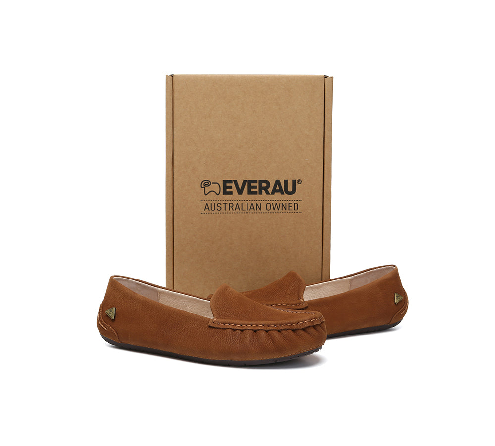 EVERAU Women Suede Leather Casual Summer Moccasins Morris