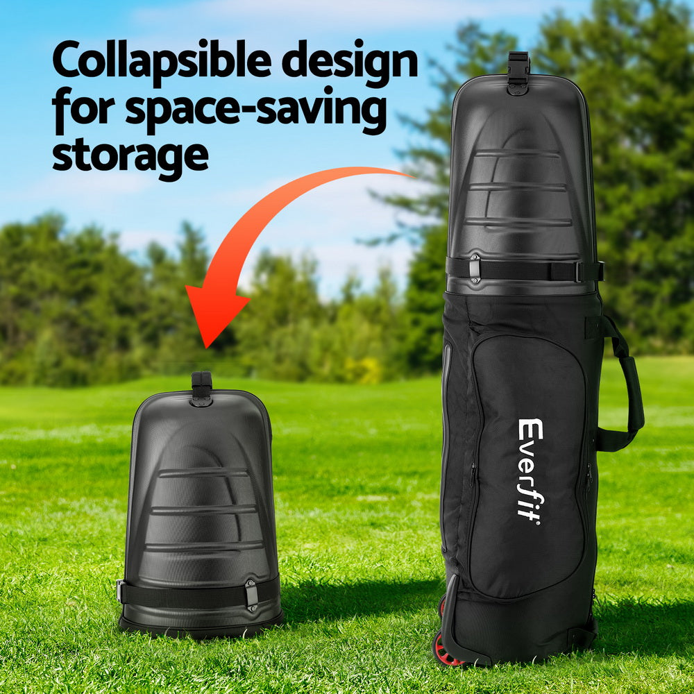 Everfit Golf Travel Bags for Airlines with Wheels Golf Clubs Hard Case Foldable-Sports & Fitness > Golf > Golf Accessories-PEROZ Accessories