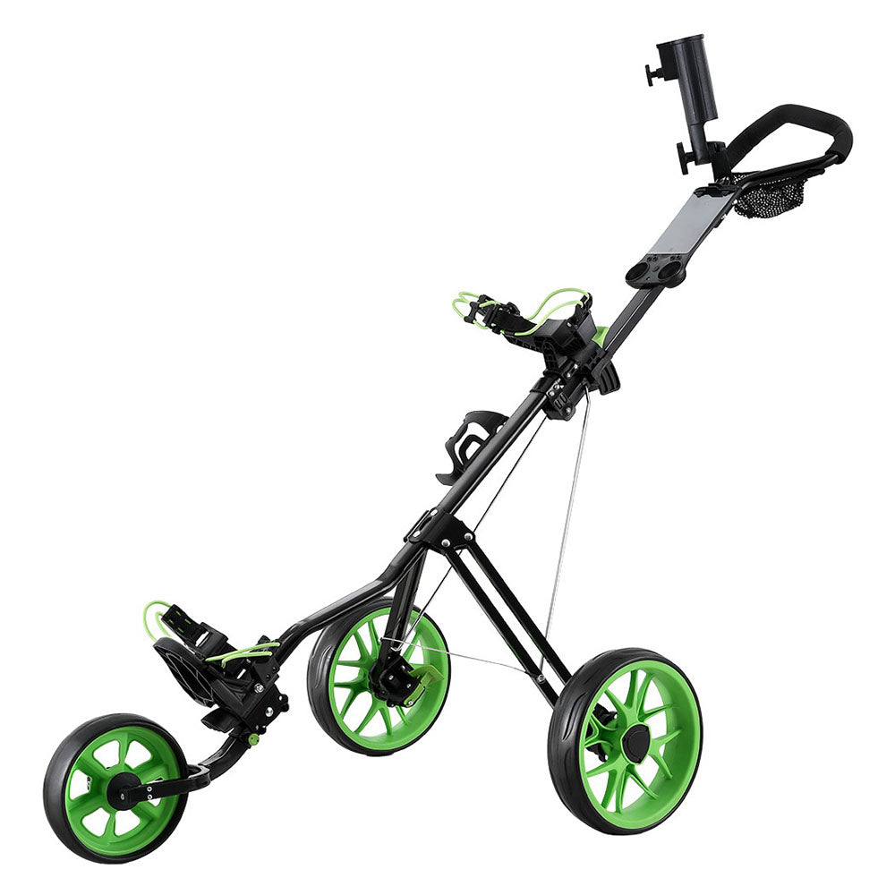 Everfit Golf Buggy Quick Folding Trolley Golf Cart 3 Wheels Height Adjustable-Sports & Fitness > Golf > Golf Accessories-PEROZ Accessories