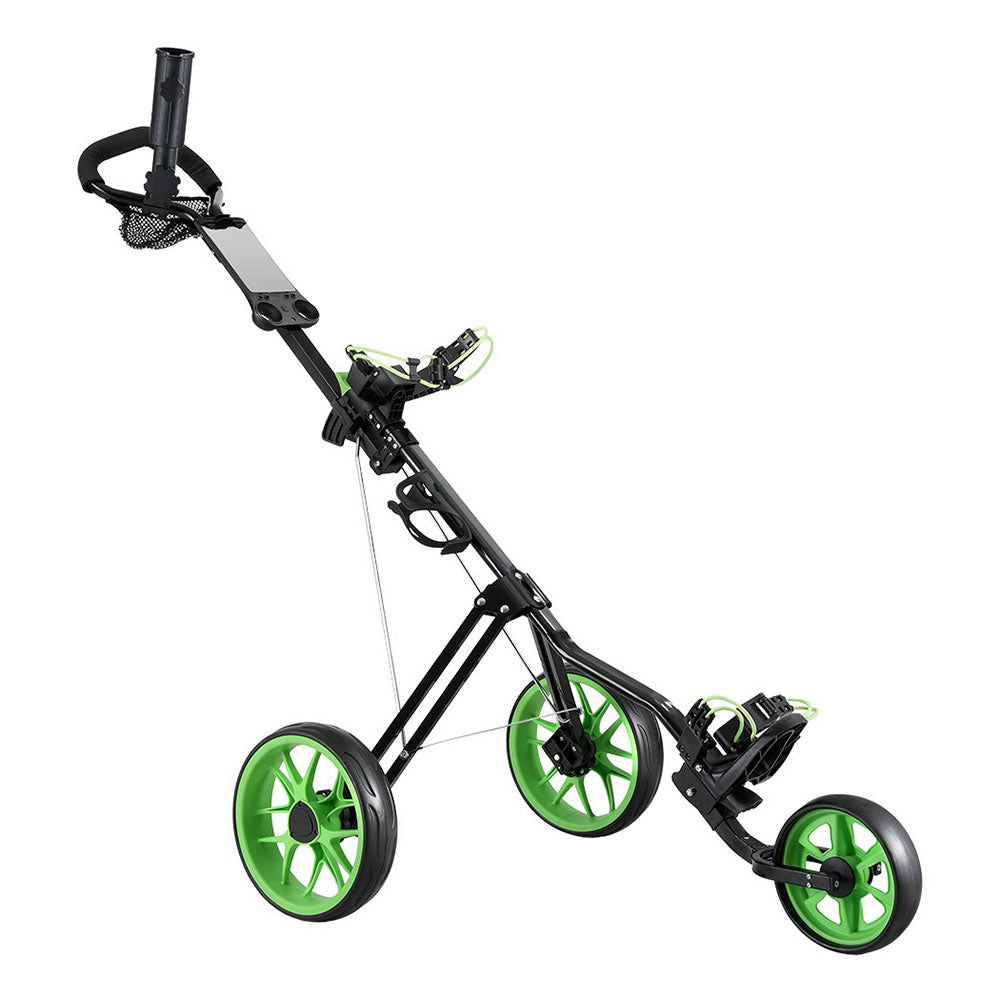 Everfit Golf Buggy Quick Folding Trolley Golf Cart 3 Wheels Height Adjustable-Sports & Fitness > Golf > Golf Accessories-PEROZ Accessories