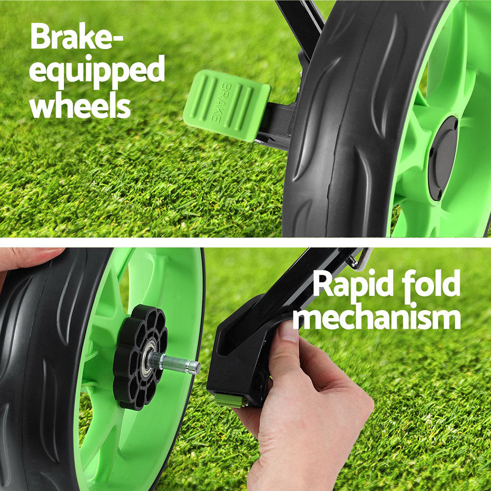 Everfit Golf Buggy Quick Folding Trolley Golf Cart 3 Wheels Height Adjustable-Sports & Fitness > Golf > Golf Accessories-PEROZ Accessories