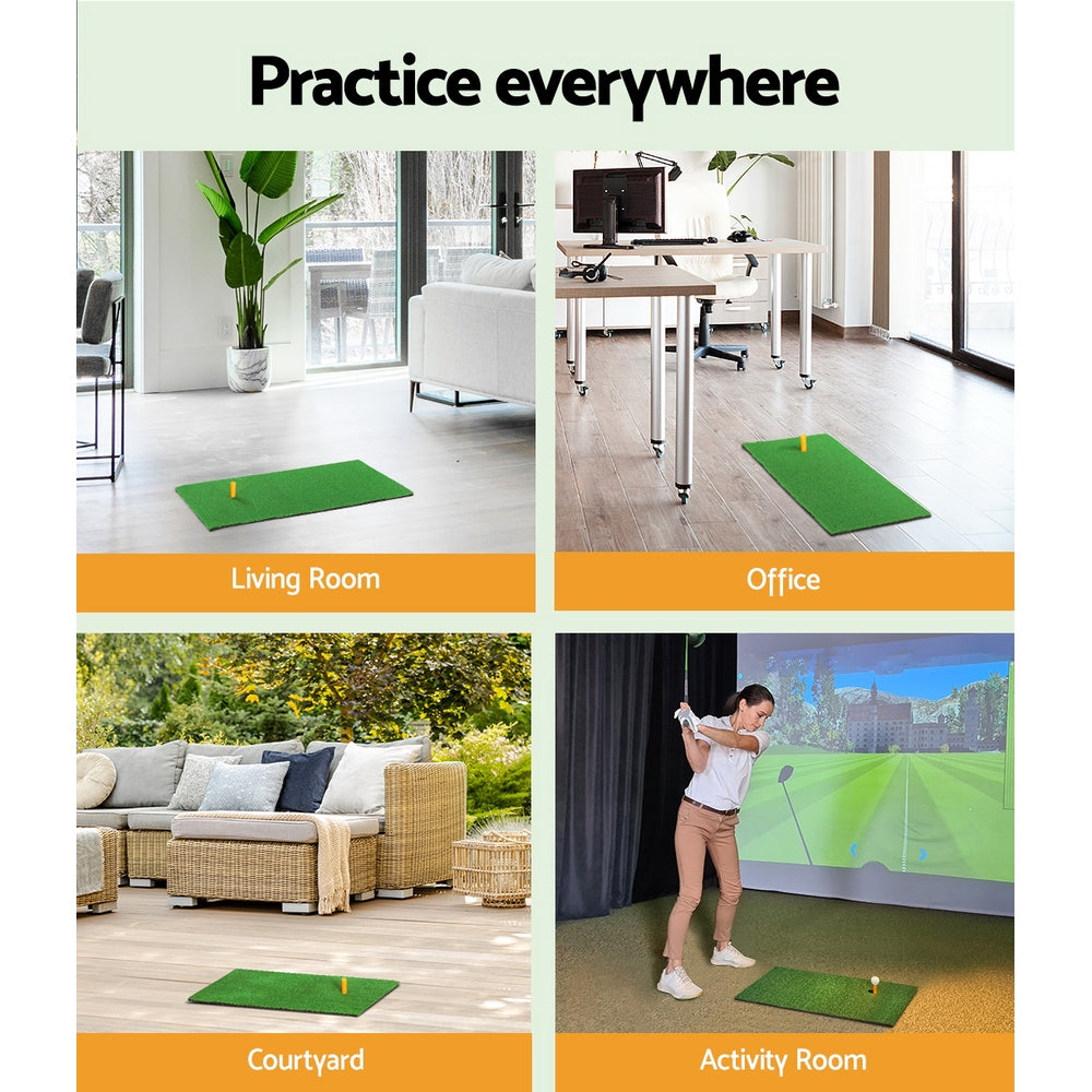 Everfit Golf Hitting Mat Portable Driving Range Practice Training Aid 60x30cm-Sports & Fitness > Golf > Golf Training Aids-PEROZ Accessories