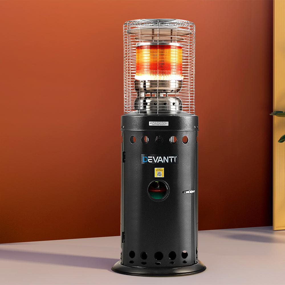 Devanti Outdoor Gas Patio Heater Black-Heaters-PEROZ Accessories