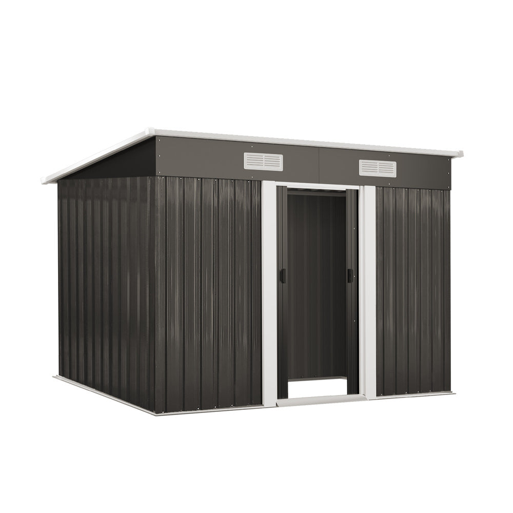 Livsip Garden Shed Outdoor Storage Sheds 2.38x1.31M Workshop Cabin Metal House-Garden Sheds-PEROZ Accessories