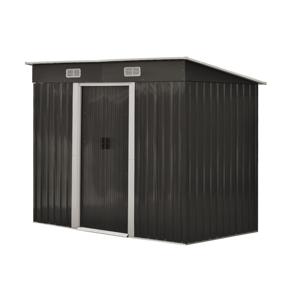 Livsip Garden Shed Outdoor Storage Sheds 2.38x1.31M Workshop Cabin Metal House-Garden Sheds-PEROZ Accessories