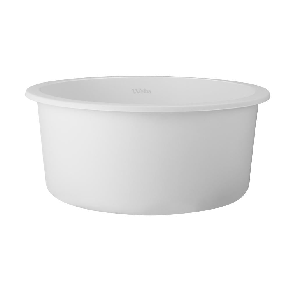 Welba Kitchen Sink Basin Stone Sink Bathroom Laundry Single Bowl 430mmx430mm WH-Kitchen Sinks-PEROZ Accessories