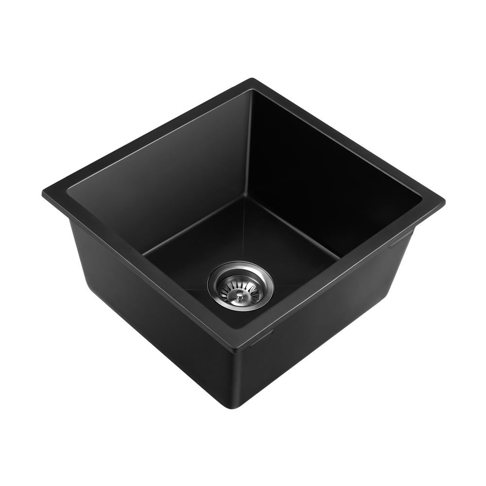 Welba Kitchen Sink Basin Stone Sink Bathroom Laundry Single Bowl 460mmx410mm-Kitchen Sinks-PEROZ Accessories
