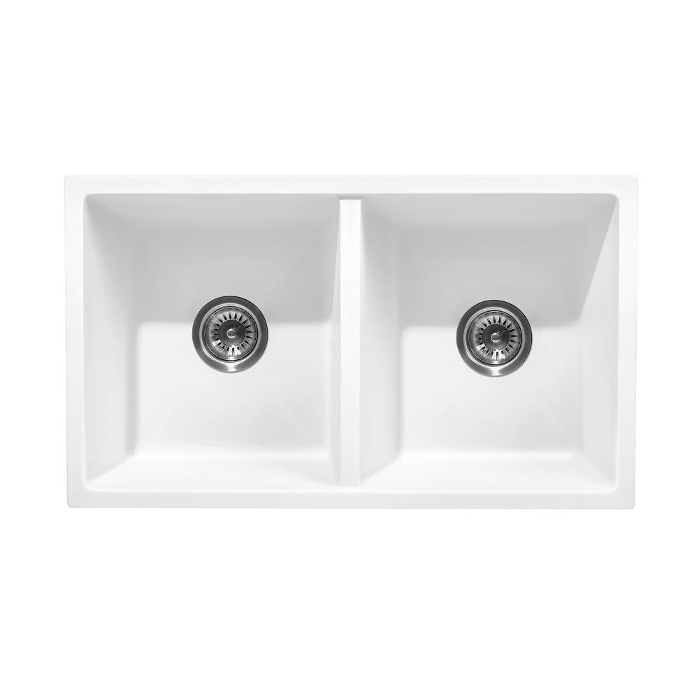 Welba Kitchen Sink Basin Stone Sink Bathroom Laundry Double Bowl 770mmx450mm WH-Kitchen Sinks-PEROZ Accessories