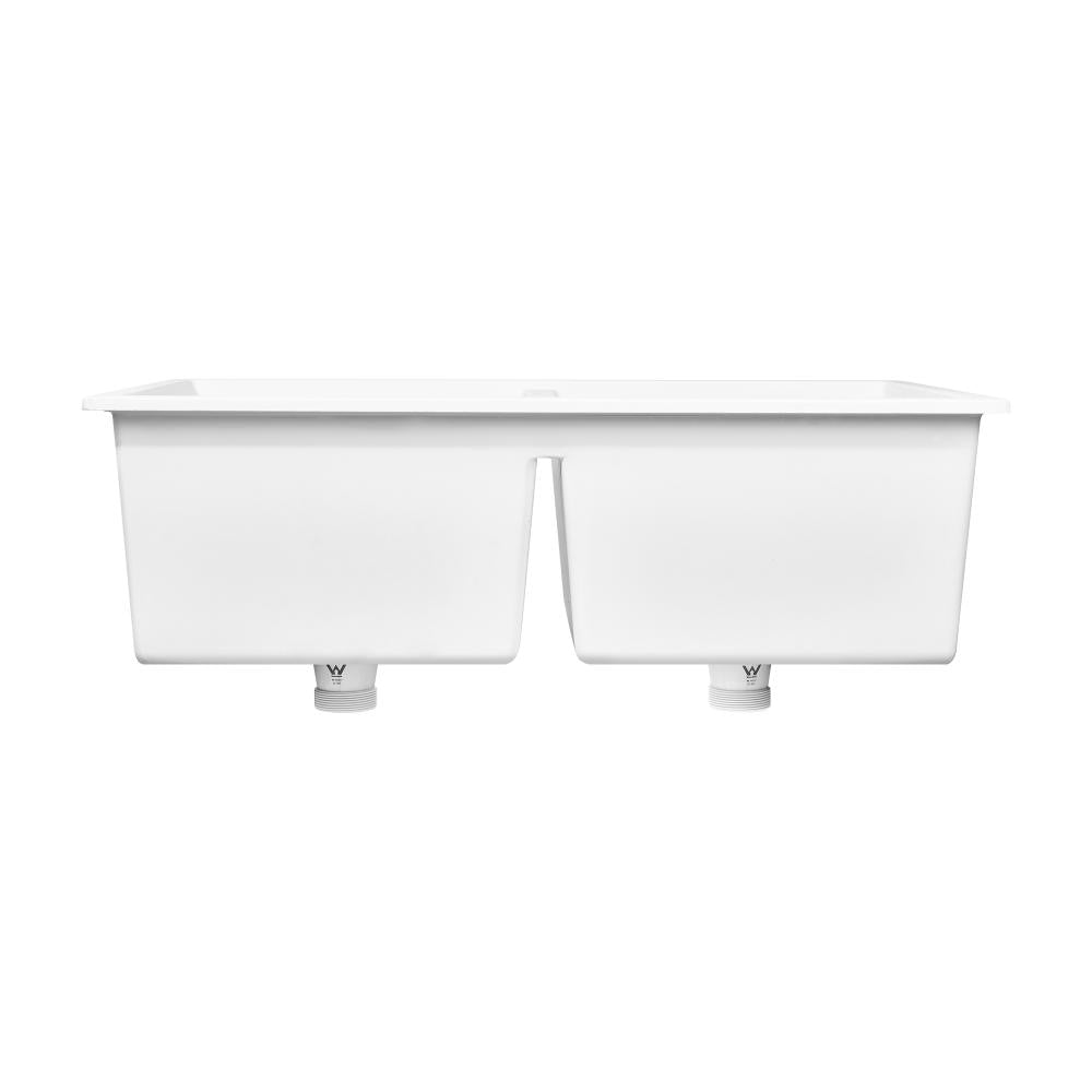 Welba Kitchen Sink Basin Stone Sink Bathroom Laundry Double Bowl 770mmx450mm WH-Kitchen Sinks-PEROZ Accessories