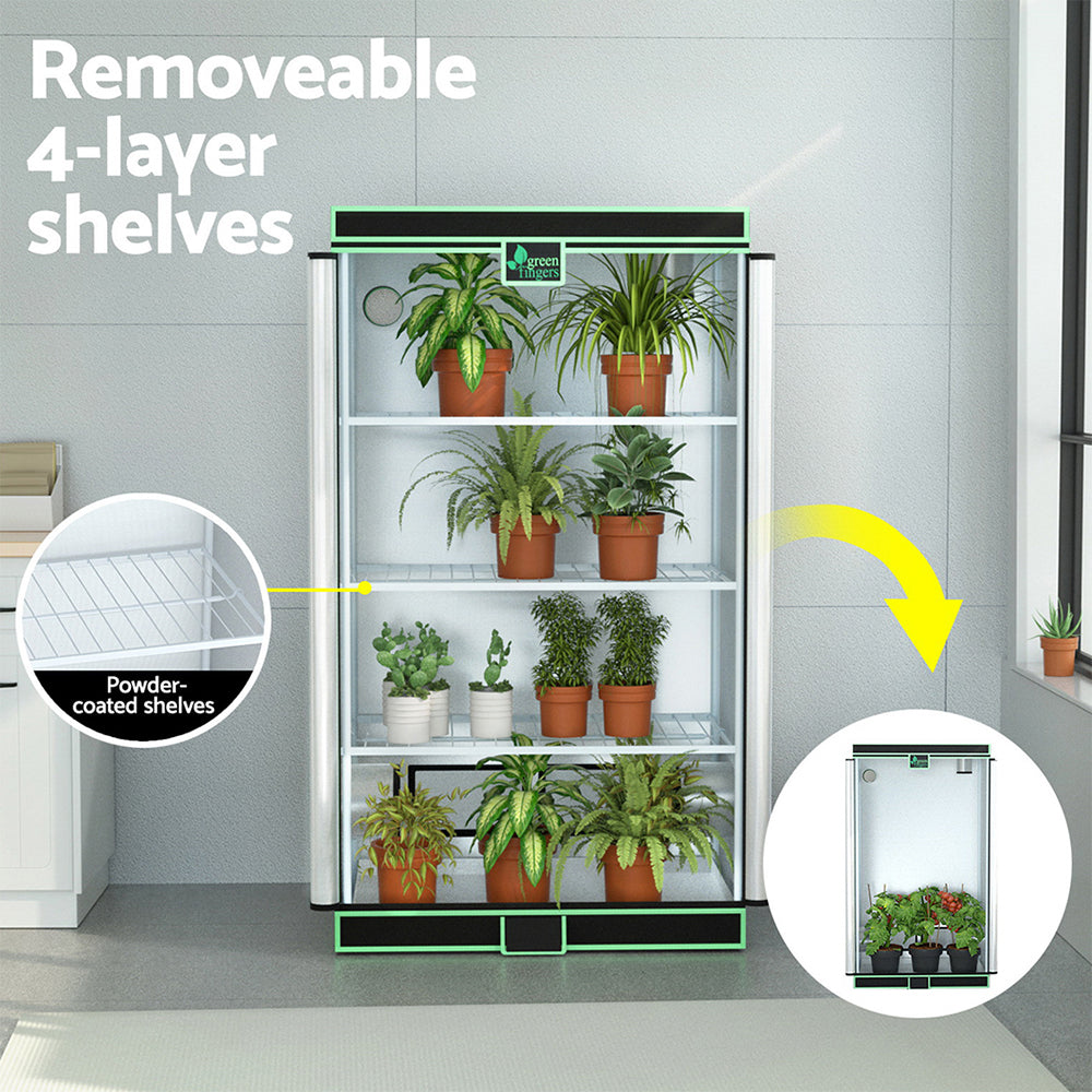Greenfingers Grow Tent 100x60x180cm 4 Tiers Kits Hydroponics Indoor Grow System-Home & Garden > Greenhouses > Greenhouses & Accessories-PEROZ Accessories
