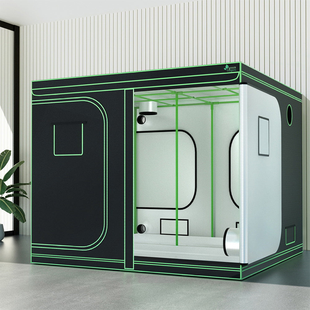 Greenfingers Grow Tent Kits 240x240x200cm Hydroponics Indoor Grow System Black-Home & Garden > Greenhouses > Greenhouses & Accessories-PEROZ Accessories