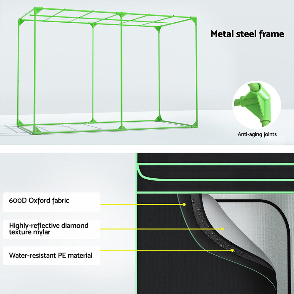 Greenfingers Grow Tent Kits 300x150x200cm Hydroponics Indoor Plant Grow System-Home & Garden > Greenhouses > Greenhouses & Accessories-PEROZ Accessories