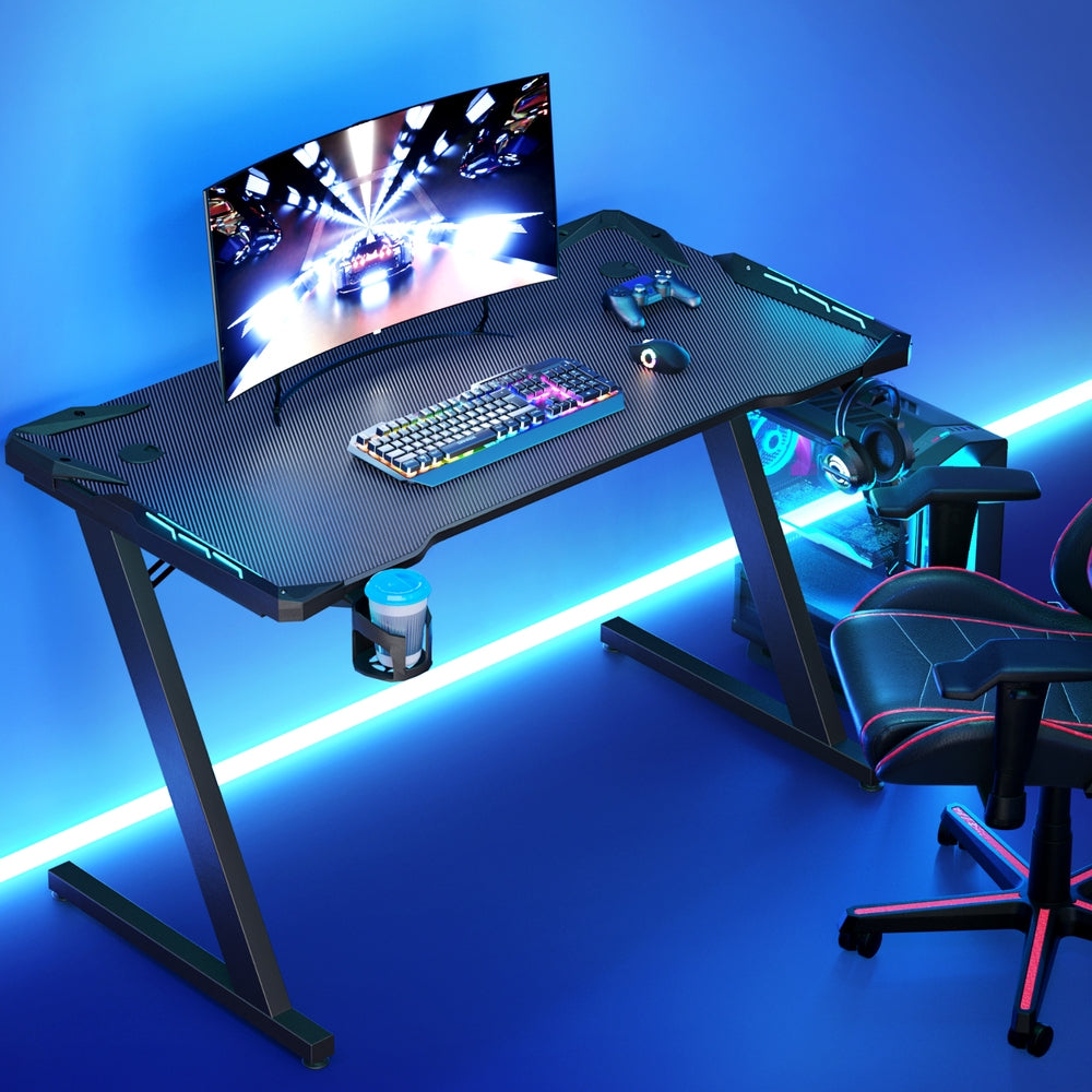 Artiss Gaming Desk Computer Desks LED Light 120CM-Furniture > Office-PEROZ Accessories