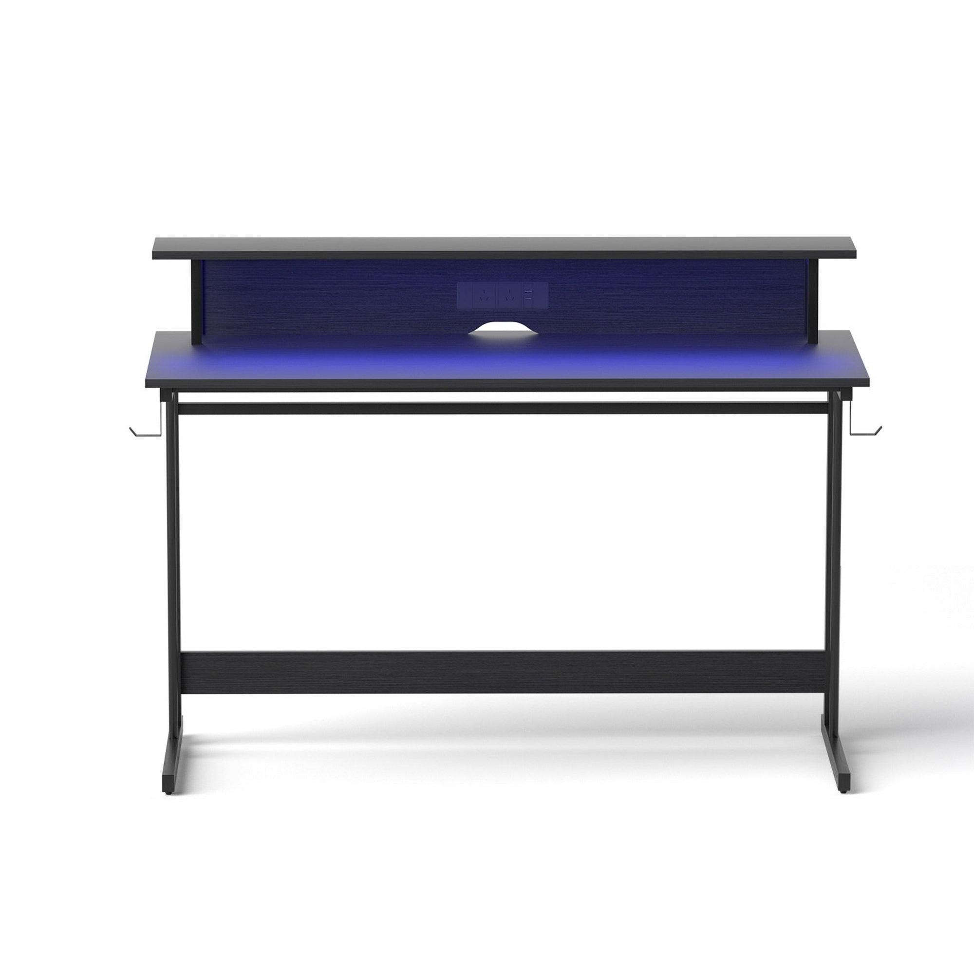 Artiss Gaming Desk with LED Lights Computer Desk Table with Monitor Shelf Power 120cm-Furniture > Office > Desks-PEROZ Accessories