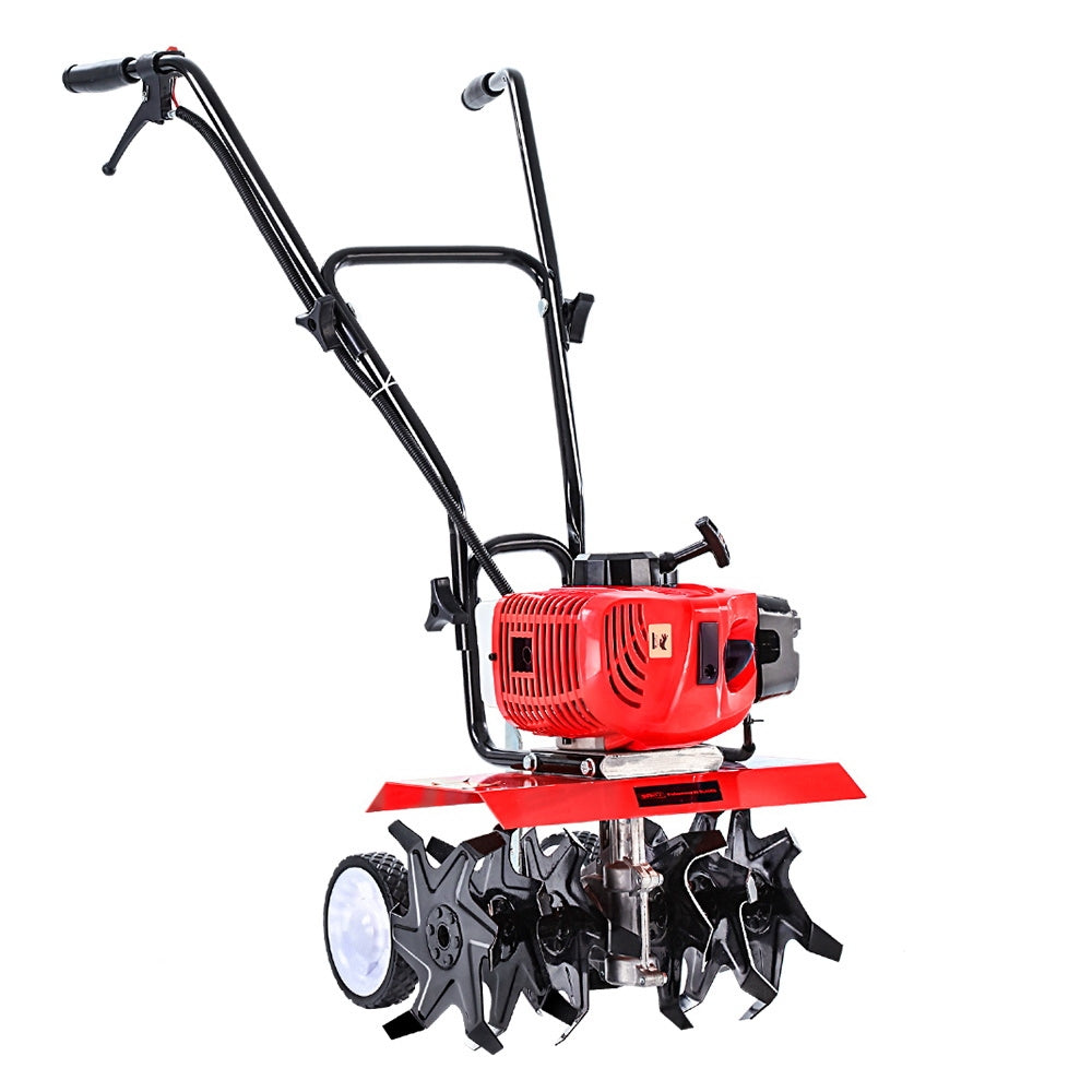 Giantz 65CC Tiller Rototiller Garden Cultivator 6 Blades Soil Power Rotary Hoe-Home & Garden > Garden Tools-PEROZ Accessories