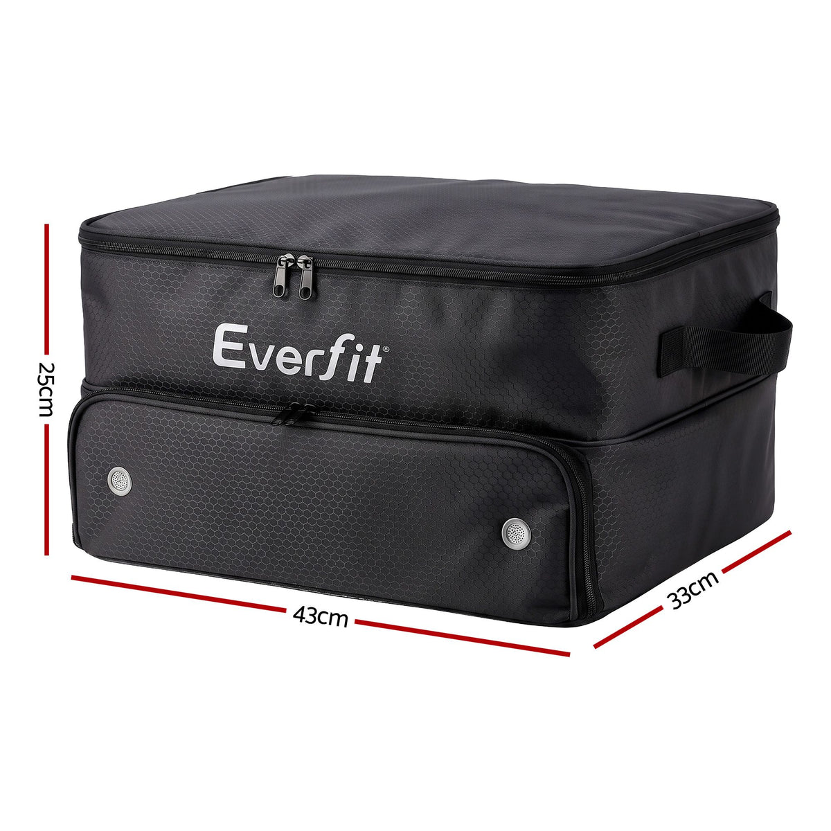 Everfit Golf Trunk Organizer for Car, 2-Tier Golf Storage Bag with Ventilated Shoe Compartment Black-Sports & Fitness > Golf > Golf Accessories-PEROZ Accessories
