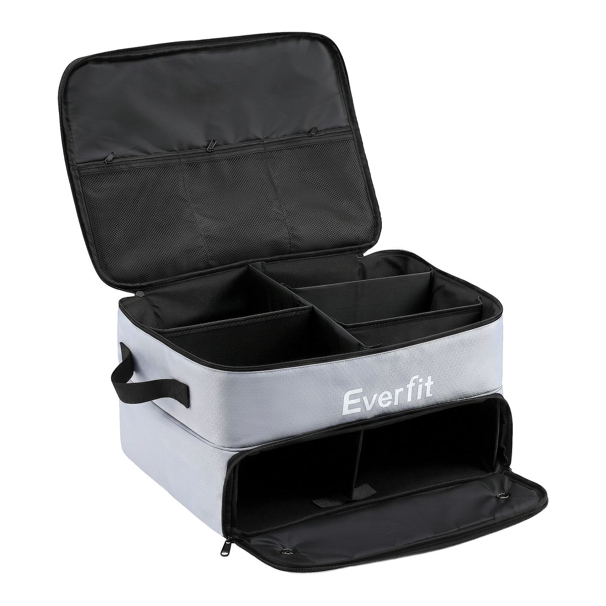 Everfit Golf Trunk Organizer for Car, 2-Tier Golf Storage Bag with Ventilated Shoe Compartment Grey-Sports & Fitness > Golf > Golf Accessories-PEROZ Accessories