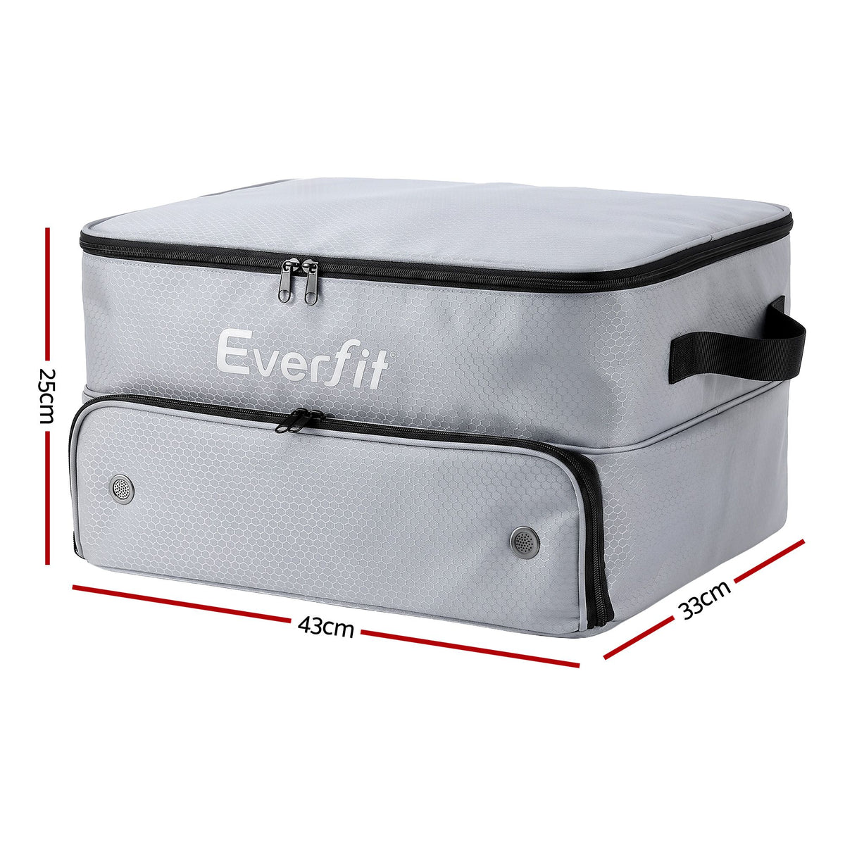 Everfit Golf Trunk Organizer for Car, 2-Tier Golf Storage Bag with Ventilated Shoe Compartment Grey-Sports & Fitness > Golf > Golf Accessories-PEROZ Accessories
