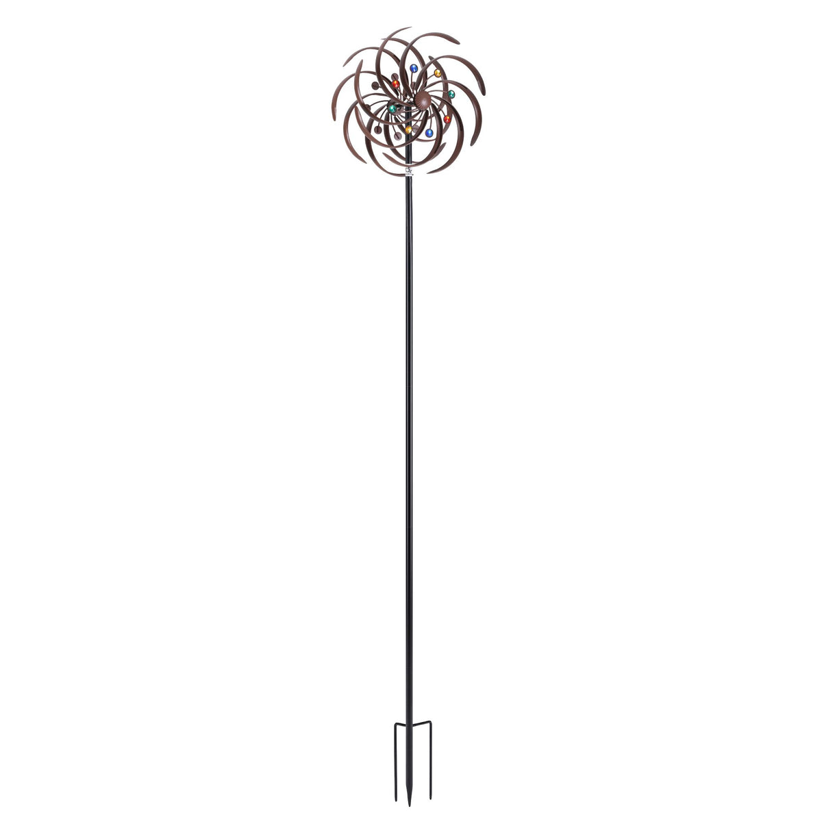 Gardeon Garden Windmill Metal Wind Spinner Double Layer 190cm Bronze-Home & Garden > Decor > Garden Ornaments-PEROZ Accessories