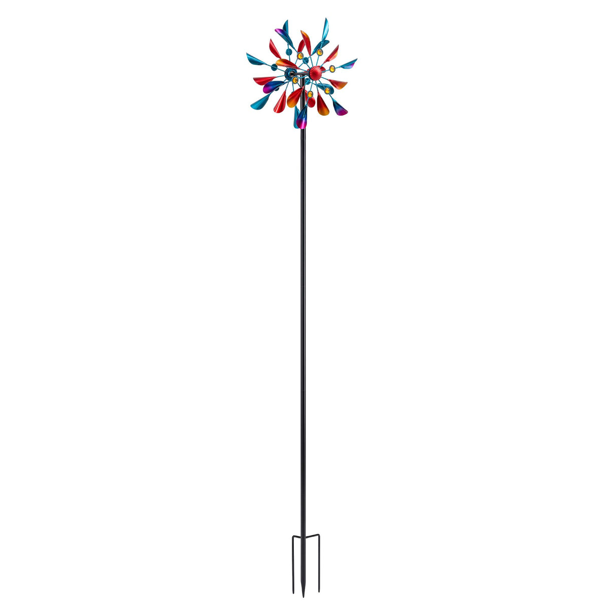 Gardeon Garden Windmill Metal Double Wind Spinner Outdoor Lawn Decor 190cm-Home & Garden > Decor > Garden Ornaments-PEROZ Accessories