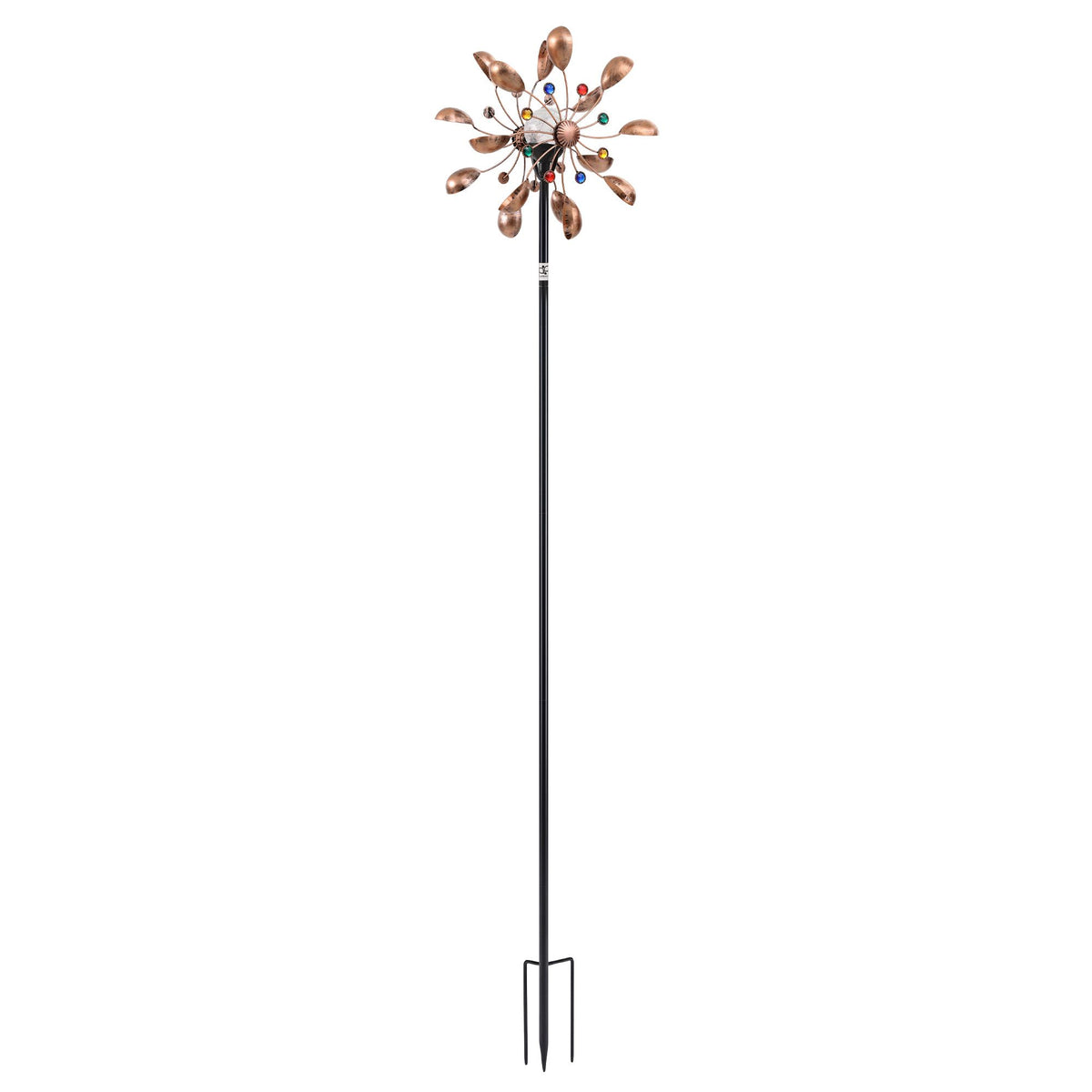 Gardeon Garden Windmill Metal Wind Spinner Solar Light Outdoor 190cmr Bronze-Home & Garden > Decor > Garden Ornaments-PEROZ Accessories
