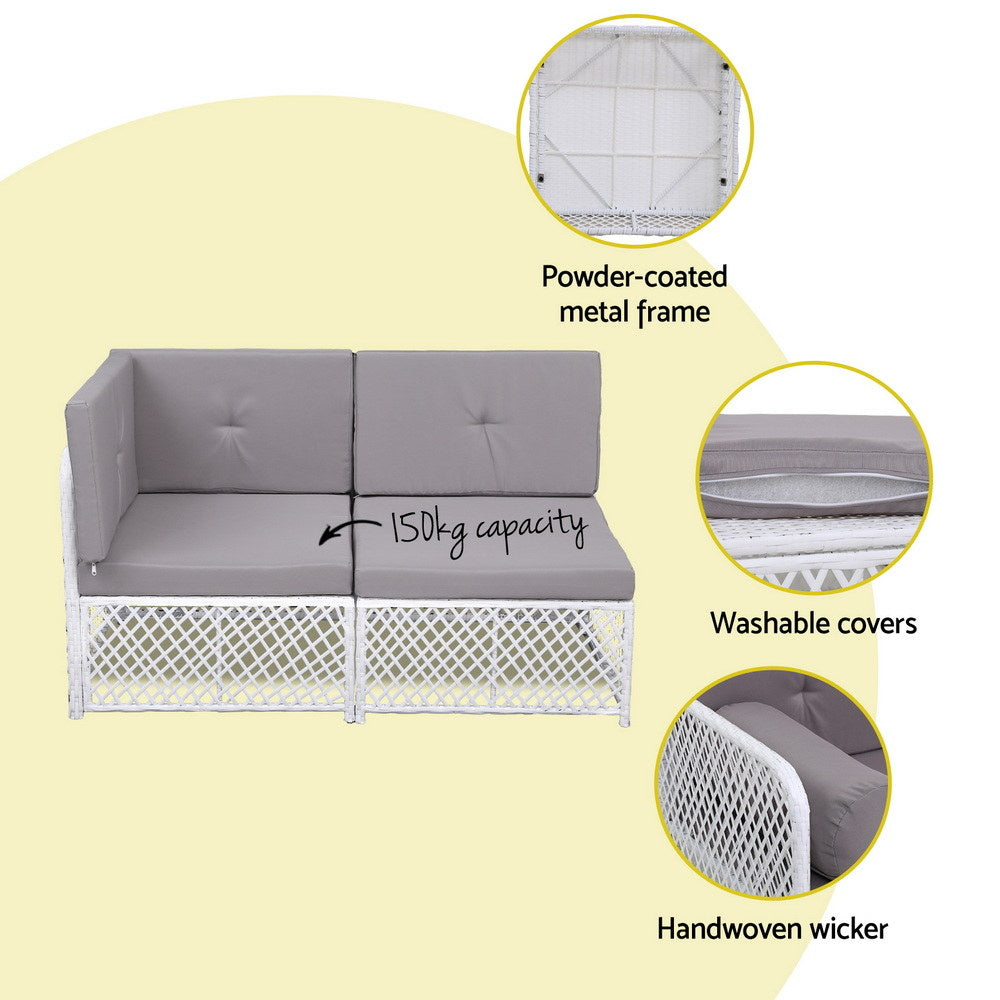 Gardeon 4 Seater Outdoor Sofa Set 5PCS Table Chair Set Garden Patio Furniture-Furniture > Outdoor > Outdoor Sofas & Lounge Sets-PEROZ Accessories