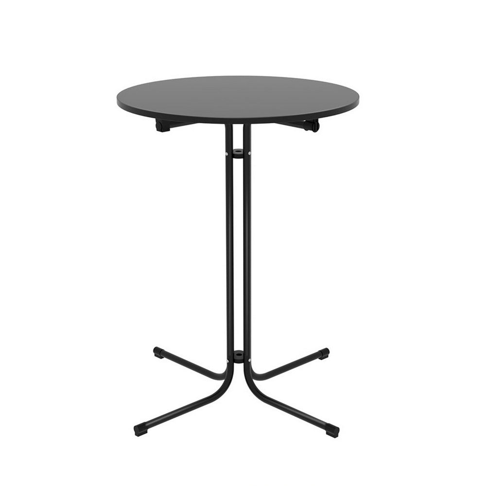 Gardeon Outdoor Bar Table Round Folding Desk Top 109cm Patio Furniture Black-Furniture > Bar Stools & Chairs > Table & Bar Stools-PEROZ Accessories