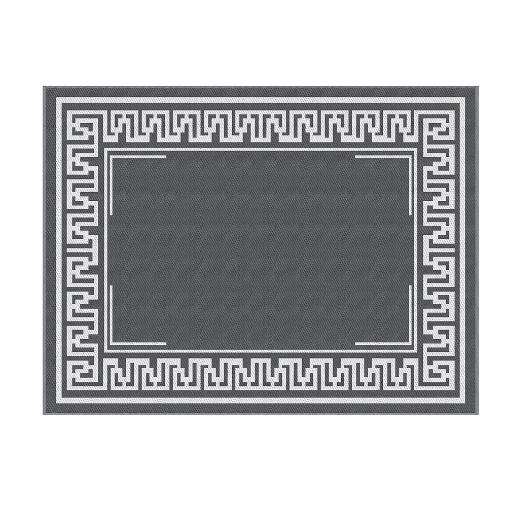 Gardeon Outdoor Rugs 274x366cm Large Carpet Reversible Area Mat PP Dual-Sided Patio Rug Greek Key-Home & Garden > Rugs > Outdoor Rugs-PEROZ Accessories